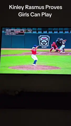 Kinley Rasmus has #alabama winning with her #pitching #girlpower #littleleague #llws #littleleaguebaseball #baseball 