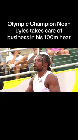 Noah Lyles does what Noah Lyles does . #NoahLyles #TrackGOAT #USATF2025 #100mHeats #SprintKing