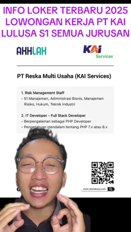 Info lowongan kerja terbaru 2025. Loker bumn pt kai untuk lulusan s1 semua jurusan. Pendaftaran scan barcode #infoloker #lokerterbaru #loker2025 #lokerjakarta #lowongankerja #lowongankerja2025 #carikerja #kerjabumn #lokerbumn #lokerkai 