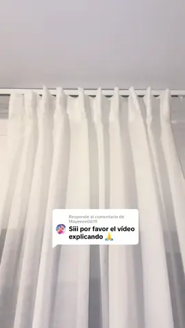 Respuesta a @Mayeeee0819 Vieron no es tan difícil 🫶🏻👌 solo necesitan dedicar unos minutos a acomodar los ganchos bien para que todas las ondas queden al mismo nivel, si tienen más dudas déjenlas en los comentarios 🫶🏻 • #ikea #cortinas #Home #hogar #cortinasenriel