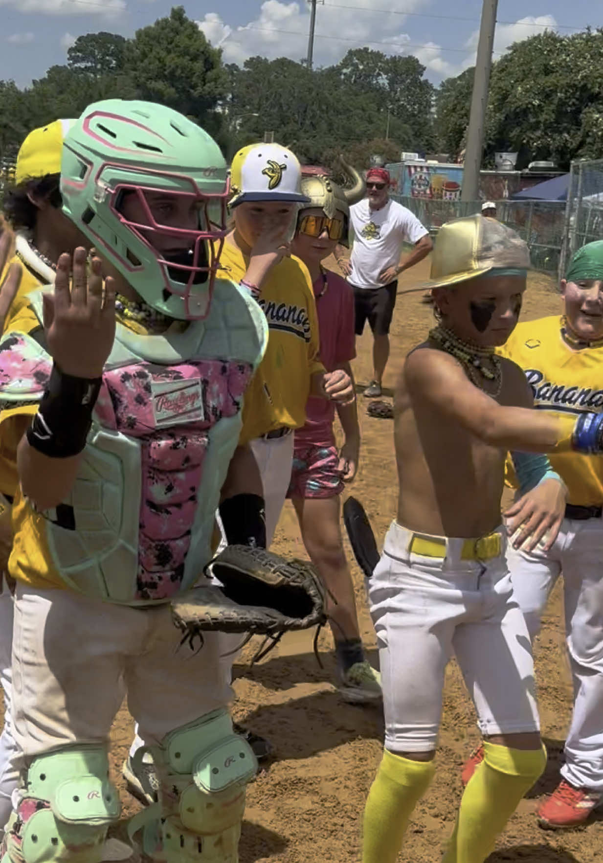 My team dancing at banana ball. @Paxton daw🥱⚾️ #tiktokbaseballcampaign #JHFAM #trippdog22 #betterbaseball #competition #clap #fun @Sabrina @Better Baseball @JH Performance Pro Shop @Plate Crate @Prospect Dugout @The SLIDE Podcast @brucebolt.us @Woke Up RAD @adidas @thesavbananas @The Baseball Convention @TRVL SQUAD @Drip Grip No Slip @Dancing Umpire Vincent Chapman @Dalton_ponce22 