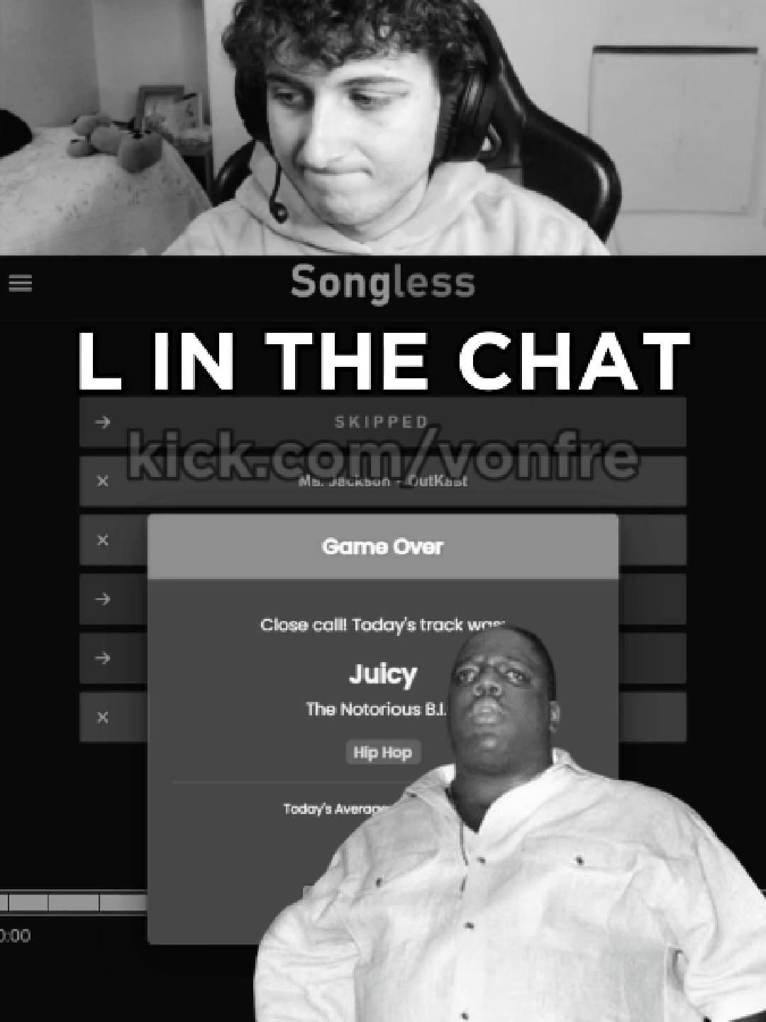 ADIVINA LA CANCION (DIA 28) L's IN THE CHAT #adivinalacancion #guessthesong #stream #clips #bigpoppa #thenotoriousbig #laura #vonfre #fyp