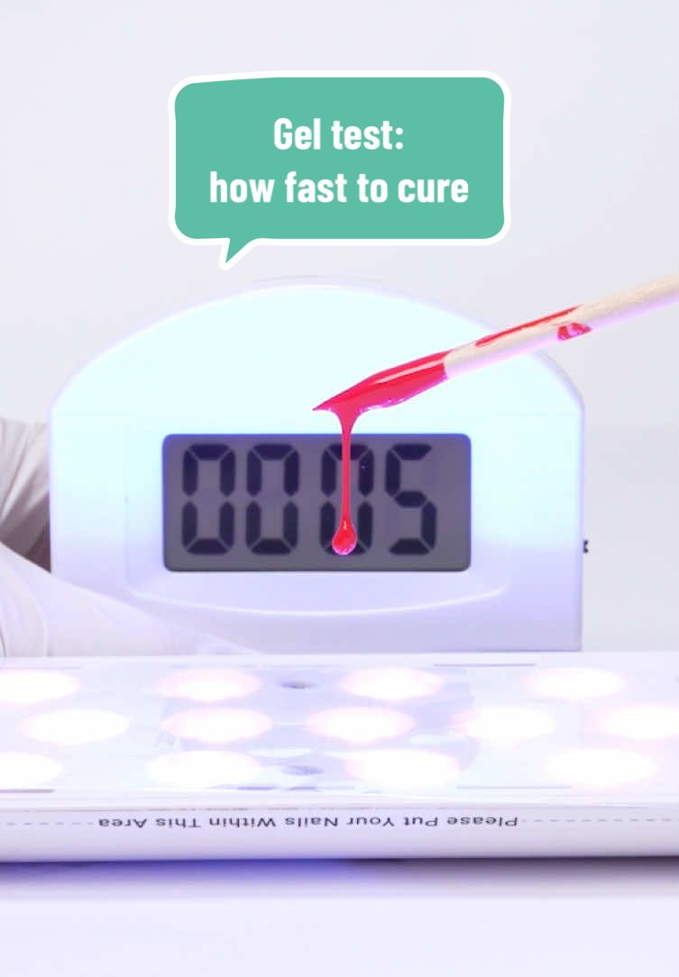 Testing dry time of different gels! 👉See how powerful the P-Plus20F is🔥 #melodysusie #naillamp #nailtutorial #nailtools #nailtips 