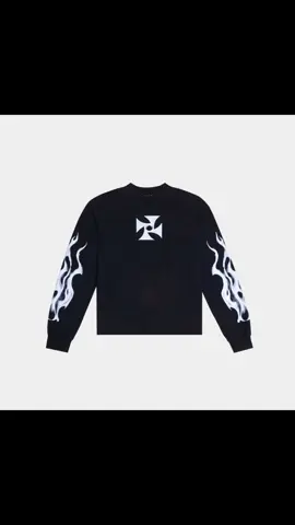Void Axis Flame' Black Washed  Long sleeve Te