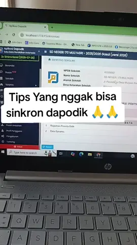 Tips yang gak bisa sinkron dapodik 🙏🙏 simak yh #dapodik #operatorsekolah #fypppppppppppppppppppppp 