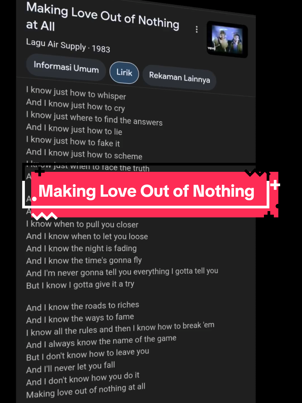 #makingloveoutofnothing #lyrics_songs #lirycsvideo #foryou #fyp 