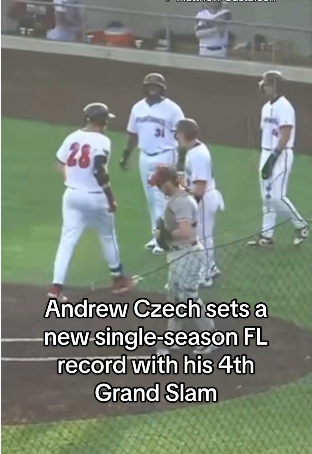 🚨 Play of the day! Andrew Czech of the @Washington Wild Things sets a new single-season Frontier League record with his FOURTH grand slam of the season! Congrats Andrew! #frontierleague #frontierleaguebaseball #frontierleaguehighlights #baseballhighlights #topplays 