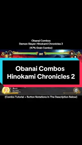 Obanai Combos Demon Slayer Hinokami Chronicles 2 Button Notation: Attack: X/▪️ Super Attack 1: Y/🔺 Super Attack 2: Foward Y/🔺 Ultimate: RT/R2 Assist 1: LB/L1 Assist 2: Foward LB/L1 Dash: B/⭕️ Grab: RB + X/ R1 + ▪️ Combo 1: 2x, SA2, (use assist after 2nd slash) D, 2x, SA2 (use assist immediately after the final slash) Grab. Combo 2: 2x, SA2, (use assist after 2nd slash) D, 2x, SA2, SA1 Grab. (delay the grab slightly so you’ll grab them out of recovery) Combo 3: 2x, SA2, (use assist after 2nd slash) D, 2x, SA2, SA1, Ult. #demonslayer #kny #hinokamichronicles #obanai #anime #game #fyp #fypシ #fypシ゚viral #viral 