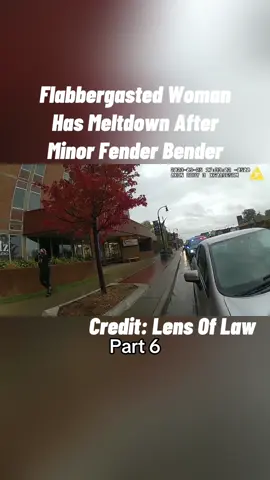 Flabbergasted Woman Has Meltdown After Minor Fender Bender #police #bodycam #bodycamera 