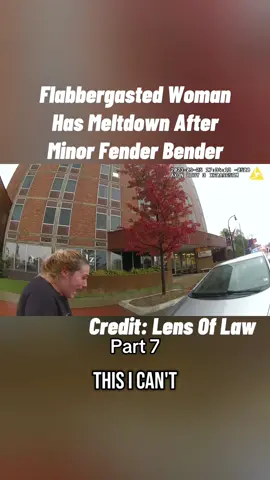 Flabbergasted Woman Has Meltdown After Minor Fender Bender #police #bodycam #bodycamera 