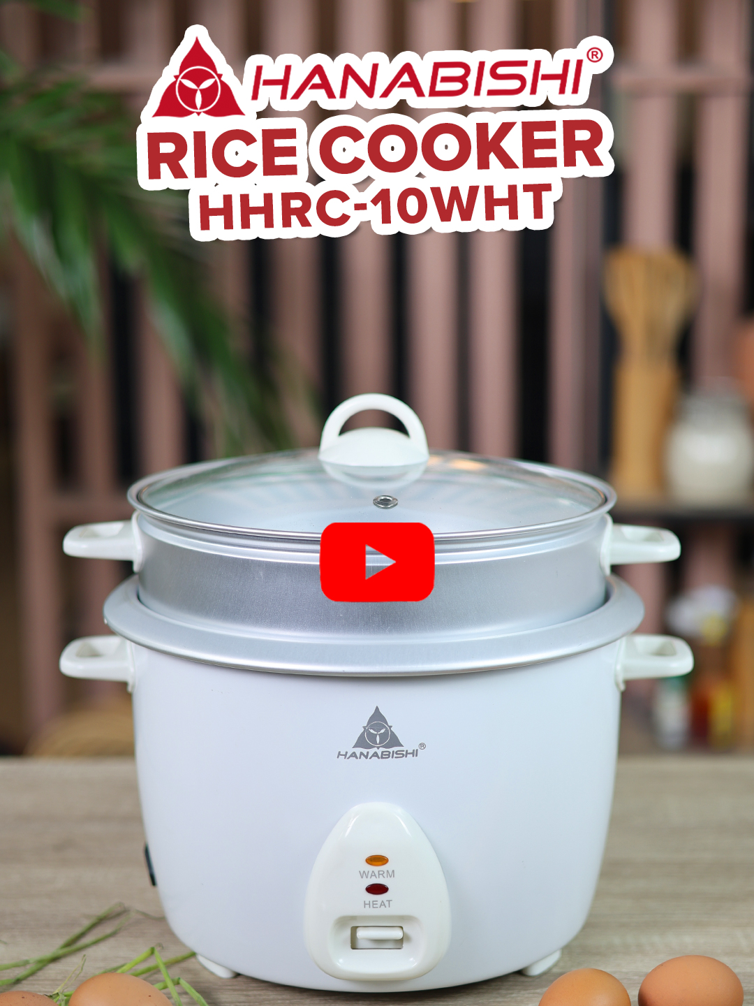 From rice to full meals, your Hanabishi White Rice Cooker HHRCWHT has you covered. Cook smart, eat happy with #MyHanabishi! 🍽️