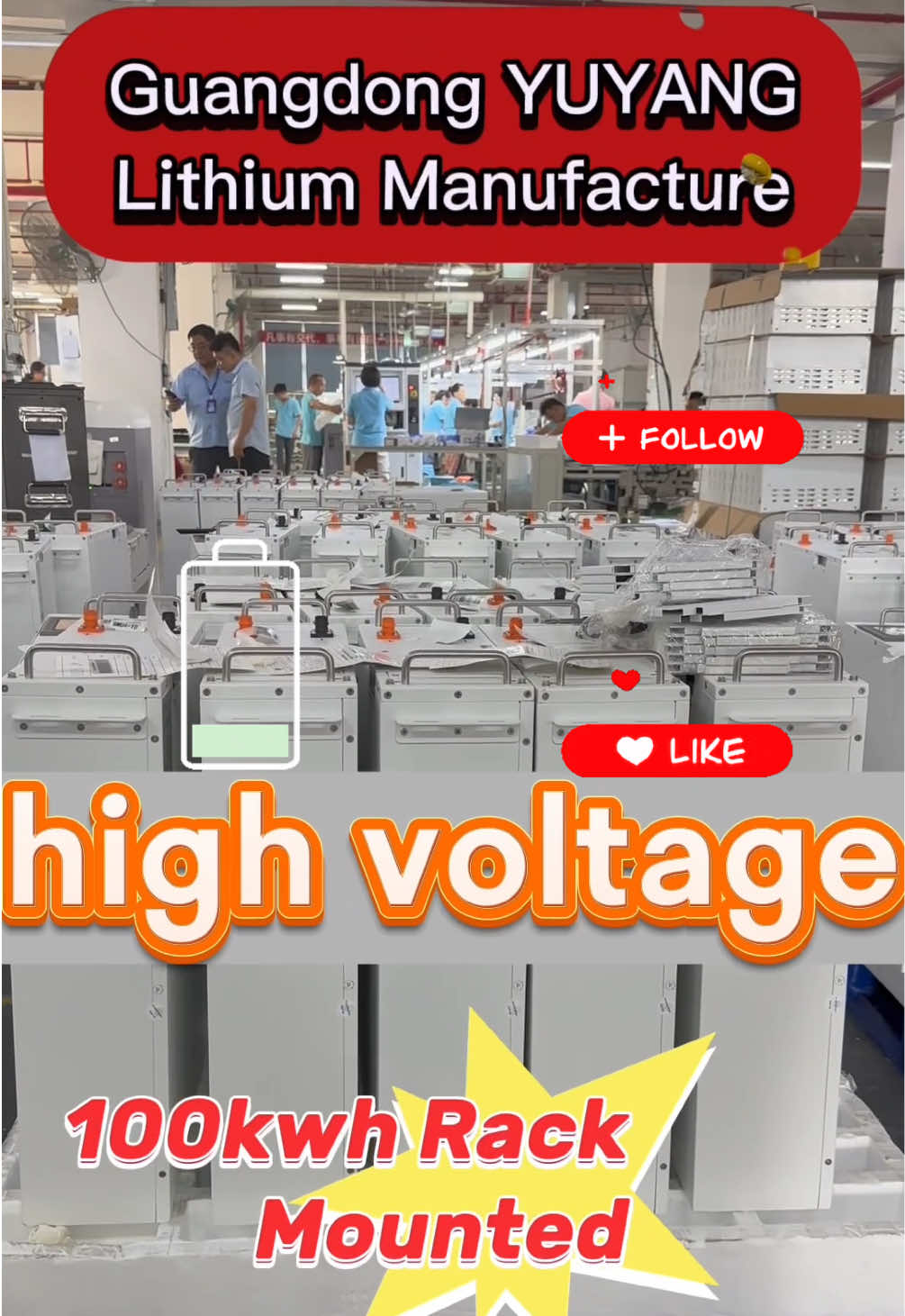 No enough voltage?Guangdong YUYANG lithium battery ODM OEM high voltage lifepo4battery module is your choice.Are you ready new order? #solar #lithiumionbattery #lithiumbatteryfactory #lithium  #solarsystem #solarenergy #energy #hybrid #highvoltage #yuyang #foryou 