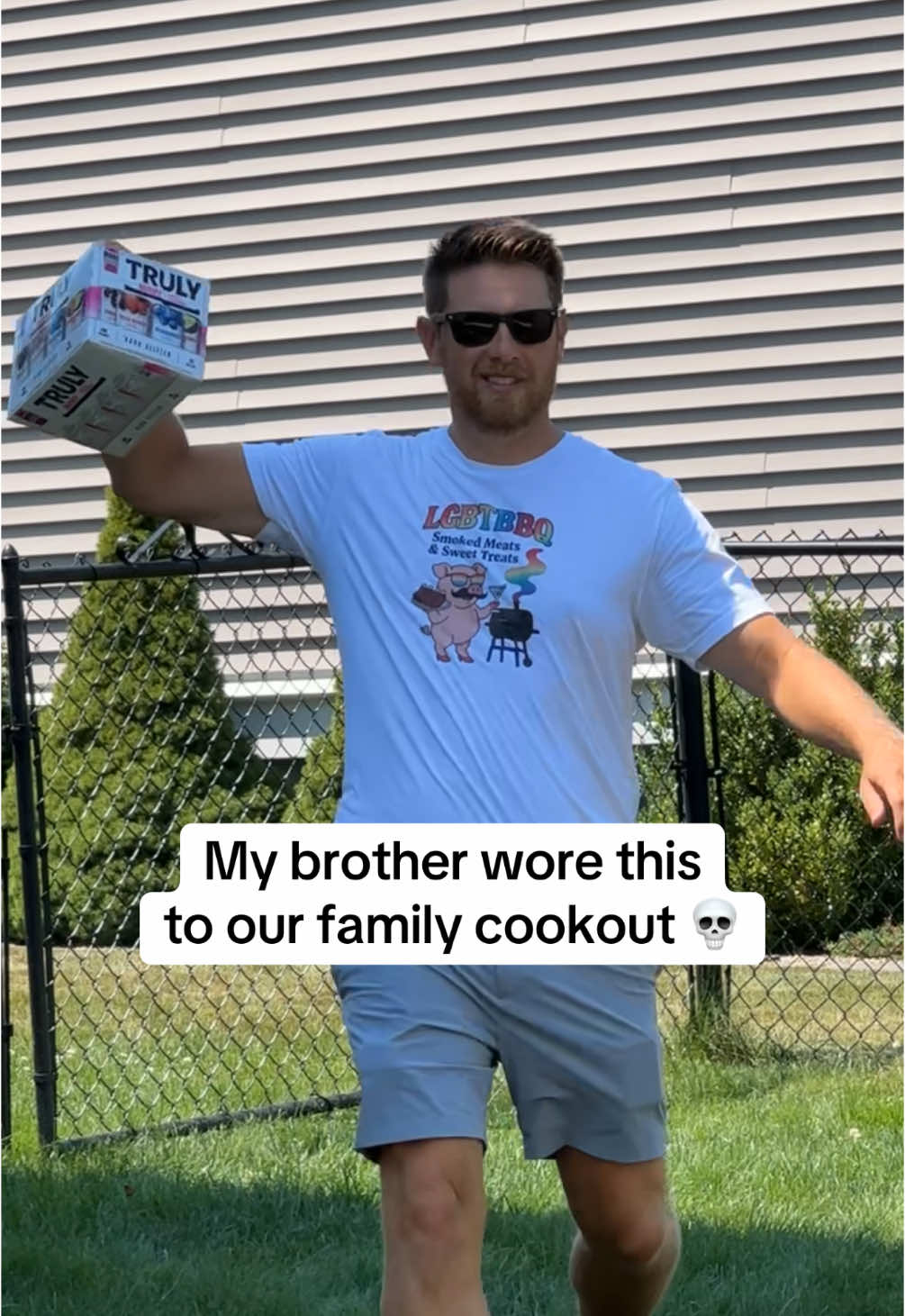 he really wore this to the family cookout 😂