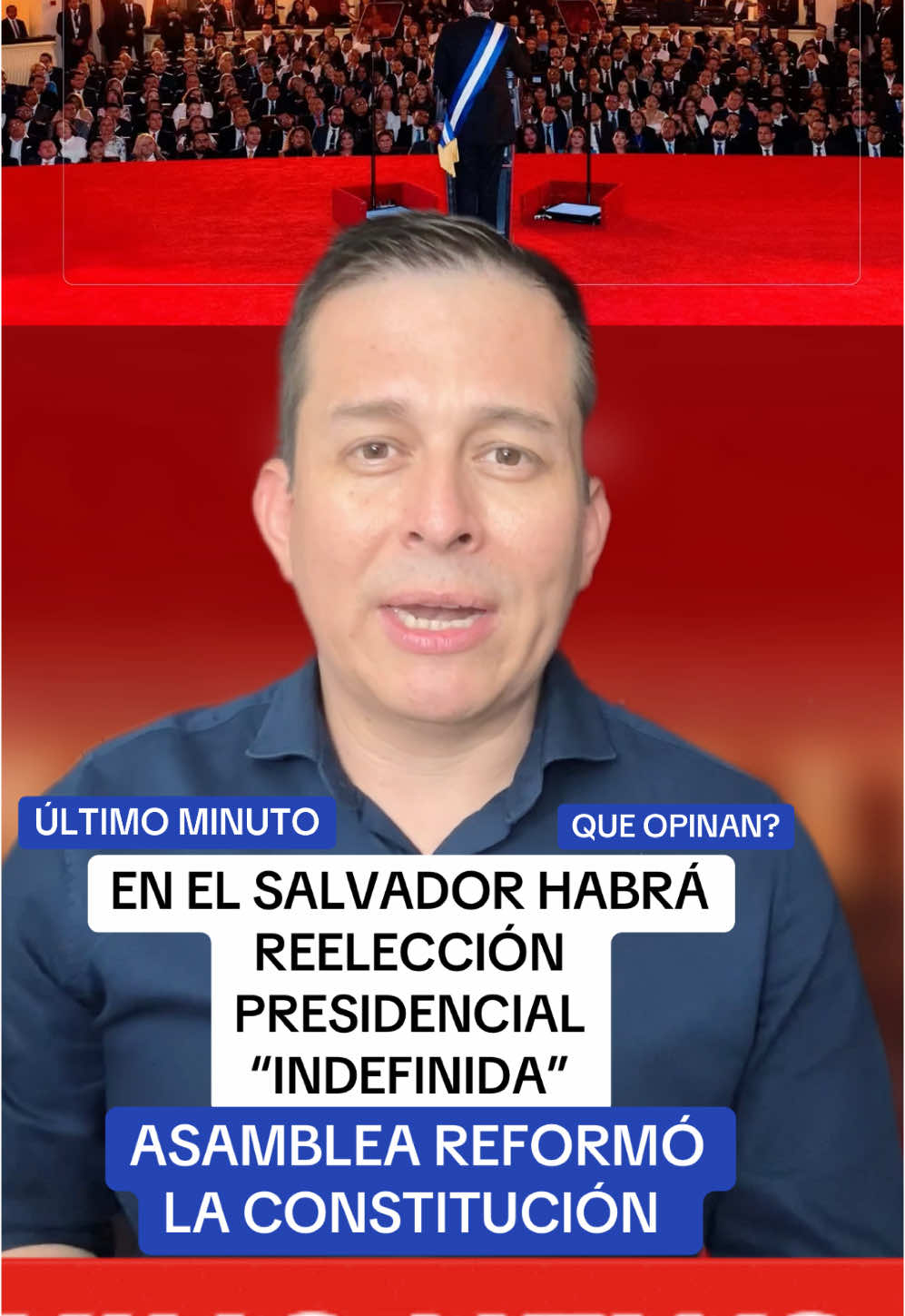 Último minuto En el salvador Se reformó la constitución y autoriza la reelección presidencial indefinida….. así es señores en el salvador habrá reelección  indefinida … ademas los diputados votaron también Establecieron que el Plazo del mandato presidencial pasa de 5 a 6 años #elsalvador #sansalvador #salvadorenos #diaspora #salvies #sivar #pupusas #sansivar #bukele #nayibbukelepresidente 