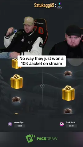 No way they just won a 10K Jacket on stream #kickstreaming 