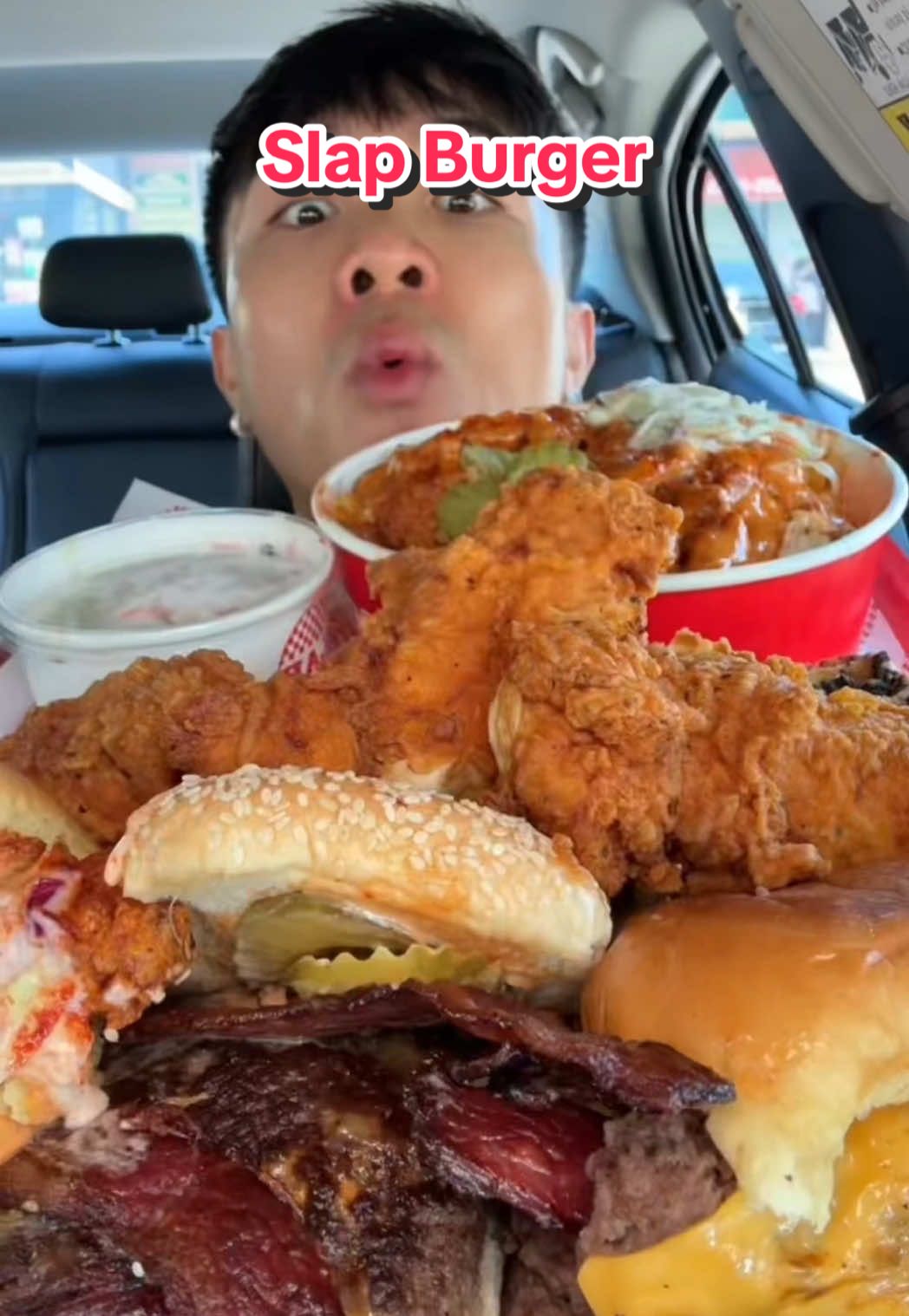 Everything was SLAPPIN @Slap Burger | New Jersey  #fypシ゚viral #mukbang #eating #Foodie #foodtiktok #unitedstates #asmreating #losangeles #burger #chickenwaffles #loadedfries #dlameats 