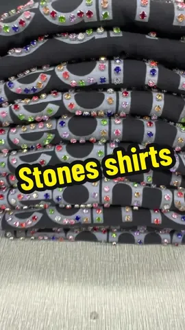 Y’all want to customize stones on your design?#clothingmanufacturer #clothingproduction #streetwear #custimization #shirts 