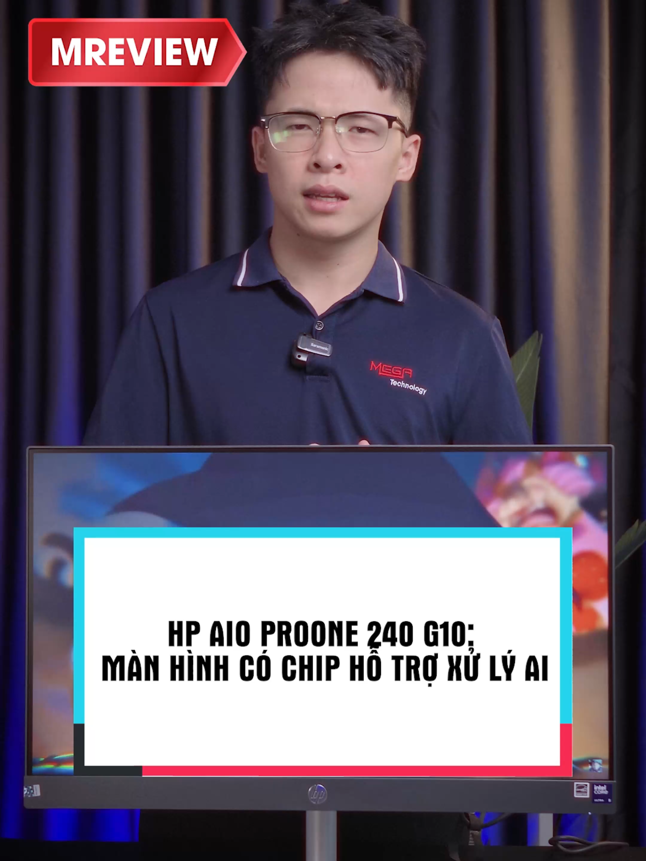 HP AIO ProOne 240 G10: Màn hình có chip hỗ trợ xử lý AI #hp #pc #pchp #pcaio #aio #aioproone240 #reviewpc #pcvanphong #megareview #pcmega #megatechnology