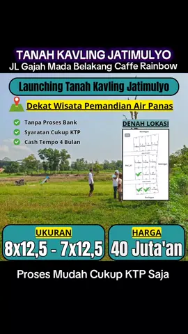 Tanah Kavling di Jatimulyo  cash tempo 6 bulan 40juta saja  #tanahkavling #lampung #info #bandarlampung #fyp 