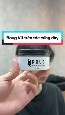 Roug trắng v4 trên nền tóc cứng dày
