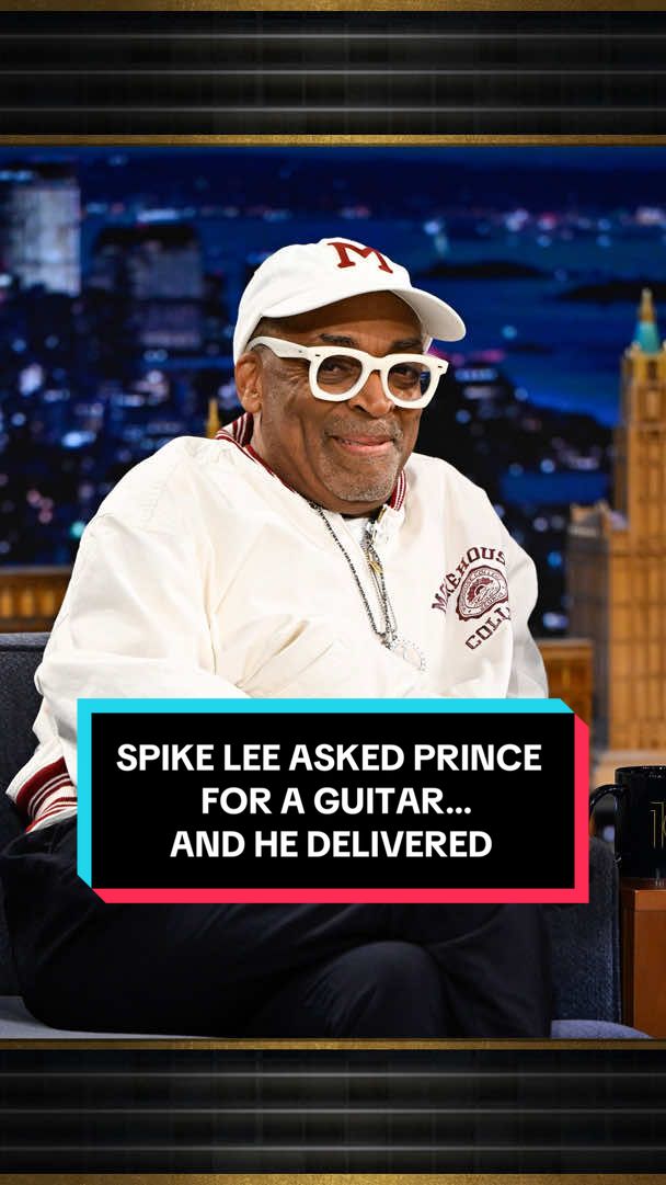 Spike Lee asked @prince for a guitar… and he delivered 🤣 #FallonTonight #TonightShow #SpikeLee #Prince #JimmyFallon 