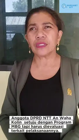 Anggota DPRD NTT Komisi IV An Waha Kolin minta evaluasi penyaluran MBG di Sekolah yang bermasalah. #fyp  #ntt  #mbg  #ankolin 
