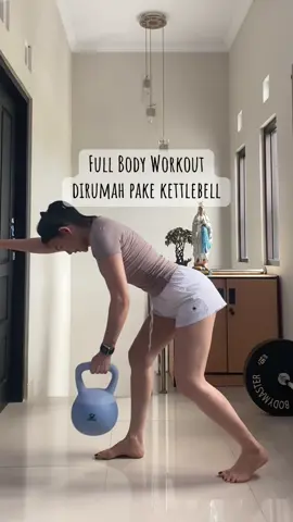 ini gerakan yang dari dulu sampe sekarang gak pernah aku skip 🫶🏻💪🏼 #pemulaworkout #olahragadirumah #kettlebell #kettlebellworkout #fullbodyworkout 