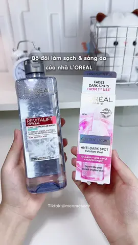 Bộ đôi làm sạch, sáng da nhà L’OREAL PARIS  #peelhongsangda #nuoctaytrang #lorealparisvn #chamda #nuoctaytrangloreal #TikTokFinds 