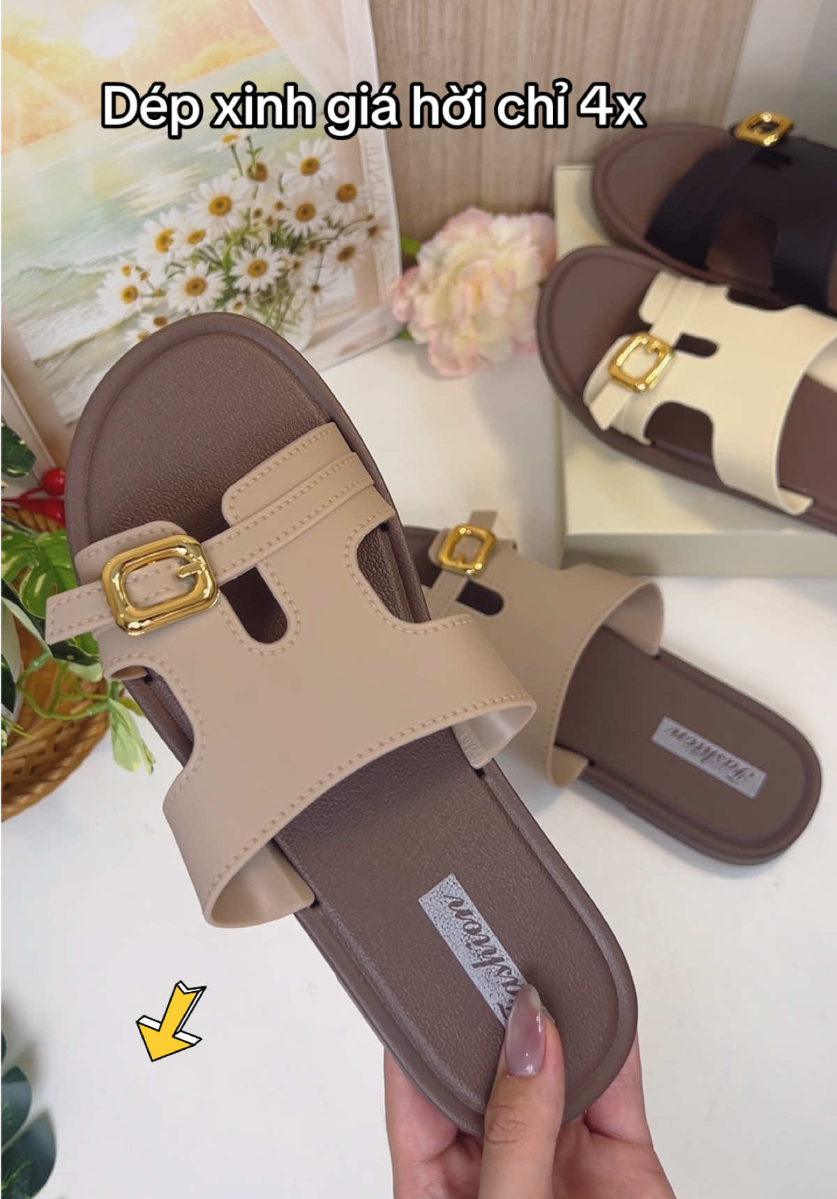 Đôi này ce nào chân gầy, chân xấu đều đi được xinh hết nha #depxinhmoingay #depxinhstore #depxinh 