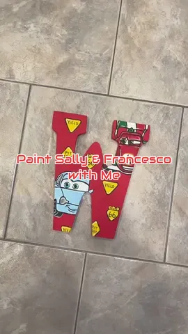 Sally & Francesco 🇮🇹🏎️🚙🚦 #art #artist #paint #handpainted #letters #handpaintedletters #disney #pixar #disneyart #cartoon #instagramartist #etsy #etsyseller #cars 