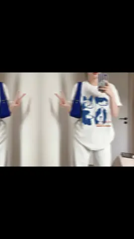 เสื้อผ้าเกาหลี เสื้อยืดแขนสั้น สกรีนลาย