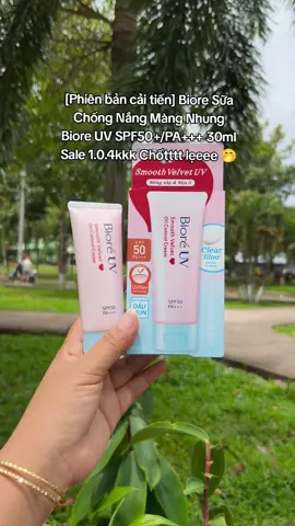 [Phiên bản cải tiến] Biore Sữa Chống Nắng Màng Nhung Biore UV SPF50+/PA+++ 30ml Sale 1.0.9kkk Chốtttt lẹeee 🤭 #kemchongnang #biore #bioreuv #mylinh69 #reviewlamdep #xuhuong #viral 
