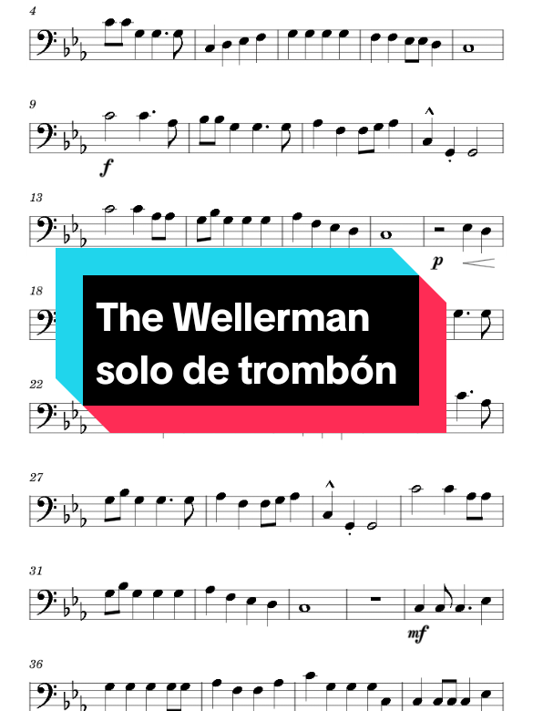 The Wellerman. #thewellerman  #solo #trombone#marchingband #foryou #fyo #partitiras 