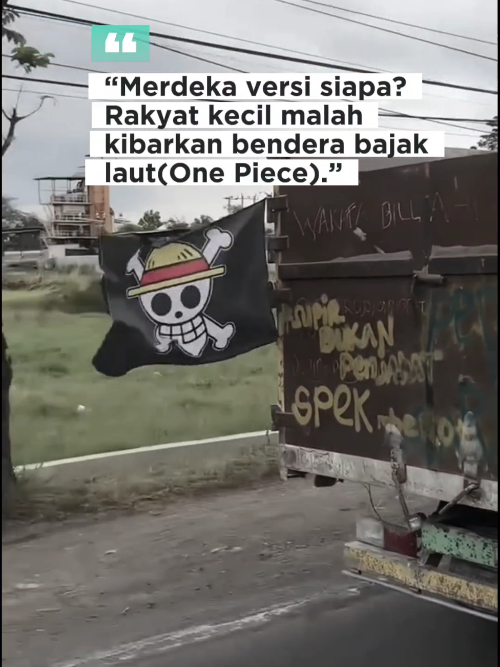 “Bukan merah putih. Tapi kenapa yang dikibarkan bendera bajak laut?” “Ini bukan sekadar fans One Piece…” “Ini suara yang gak pernah benar-benar didengar.” 👉 Bendera One Piece berkibar di truk-truk dan kendaraan rakyat jelata. Sekilas lucu. Tapi kalau kamu mikir lebih dalam… itu bukan sekadar simbol bajak laut. Itu lambang pemberontakan diam-diam. Karena: 🚛 Mereka kerja siang malam, tapi tetap dianggap kecil. 🚫 Jalanan rusak, gaji pas-pasan, ongkos hidup makin ngeri. 📉 Negara bilang “merdeka” tapi mereka masih terjajah sistem. Kenapa bukan bendera Indonesia? Mungkin karena mereka udah gak tau lagi mau percaya pada siapa. Bendera Luffy bukan soal bajak laut. Tapi soal mimpi bebas dari penindasan. Mimpi punya hidup yang gak selalu ditindas pajak, tekanan, dan ketidakadilan. --- Dan buat kamu yang ngerasa relate, Kadang revolusi gak selalu lewat demo atau protes. Kadang cukup dari satu langkah kecil: bangun sistem income digital sendiri. 📲 Aku bantu lewat e-book & kelas digital yang bisa kamu mulai dari HP-mu. 💡 Mulai dari belajar. Pelan-pelan bangun jalan sendiri. 👉 Klik link di bio sekarang. Waktunya jadi “Luffy” di hidupmu sendiri. 🟨 #17Agustus #OnePieceIndonesia #BenderaTruk #IndonesiaSekarang #RakyatKecilBersuara #DigitalRevolusi #ProdukDigital #CuanDariHP #indonesiarealita 
