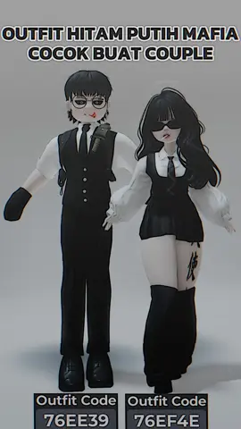 Paket murah Outfit hitam putih couple w/@Meylinnn🚩 ❤️ #roblox#robloxblox #robloxfyp #robloxjj #robloxoutfits #couple #CapCut   