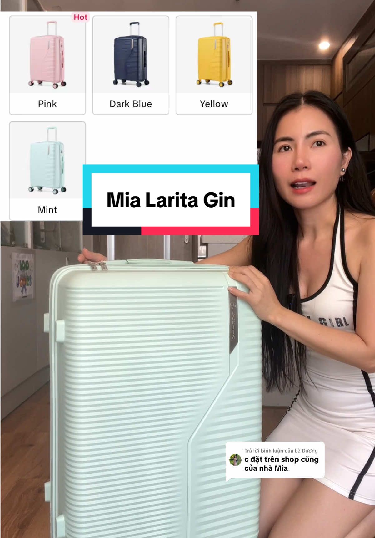 Trả lời @Lê Dương mẫu này còn có cả size L ,nếu cả nhà cần size lớn hơn thì tham khảo nhen  #travel #Lifestyle #vali #valimia #miavn  #larita #gin #dulich #hanhlyxachtay #hanhlykygui #tienich #bebau222 