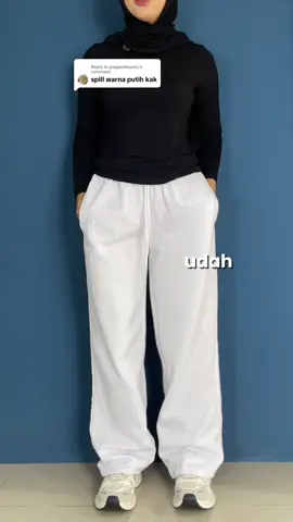 Replying to @papperbeauty warna putihnya best banget, ga nyangka lebih cakep dari ekspetasi 🫶 #kulot #kulotpants #sweatpants #celanatraining #celanaolahraga 