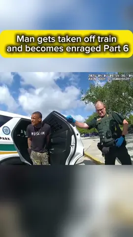 Man gets taken off train and becomes enraged | Part 6 #fyp #cops #police #bodycam #viralbodycam #viral #shocking #tweak #stupid #crazy