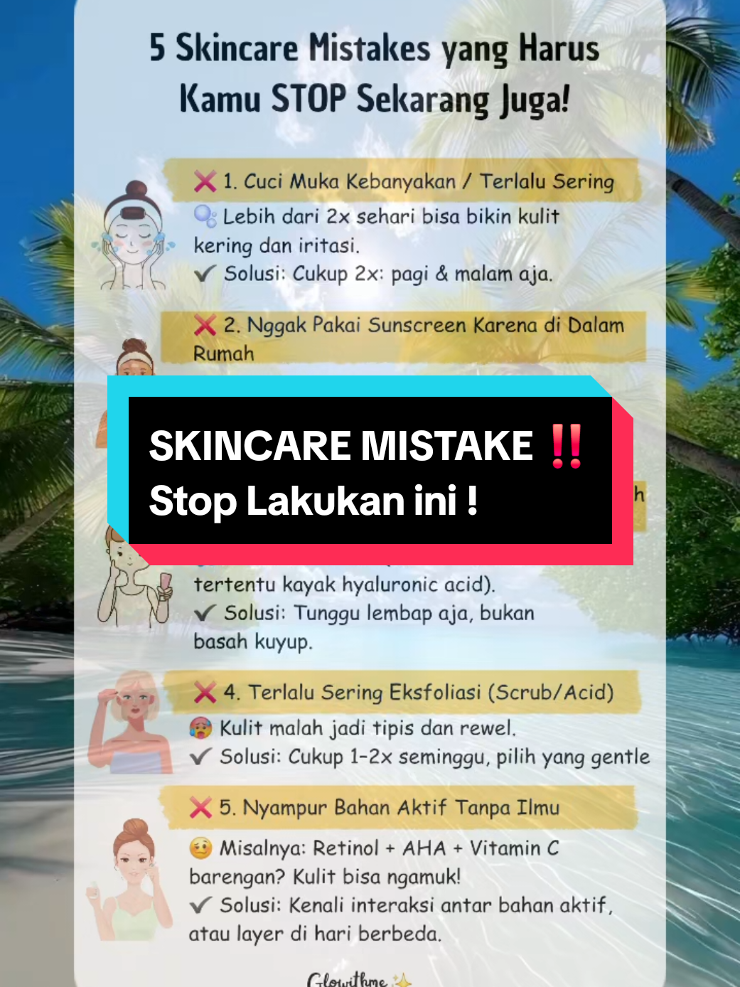 Skincare mistake paling fatal? Beli produk karena kemasannya lucu, bukan karena cocok sama kulit 😭, kalo kamu pernah lakuin kesalahan apa ?? 🙄#skincare #skincareroutine #skincaretips #tipsskincare #tipsforyou #skincaremistakes #fyppp  #kesalahanskincare #glowithme #creatorsearchinsights 