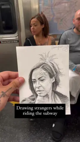 Devon Rodriguez is a portrait artist from New York best known for his hyperrealistic sketches of strangers riding the subway. Beyond the trains, he explores human emotion through oil paintings, candid street portraits, and viral social media videos. His work shows that every face holds a story of emotion and connection.❤️🥹 Artist: @Devon Rodriguez #art #portrait #painting 