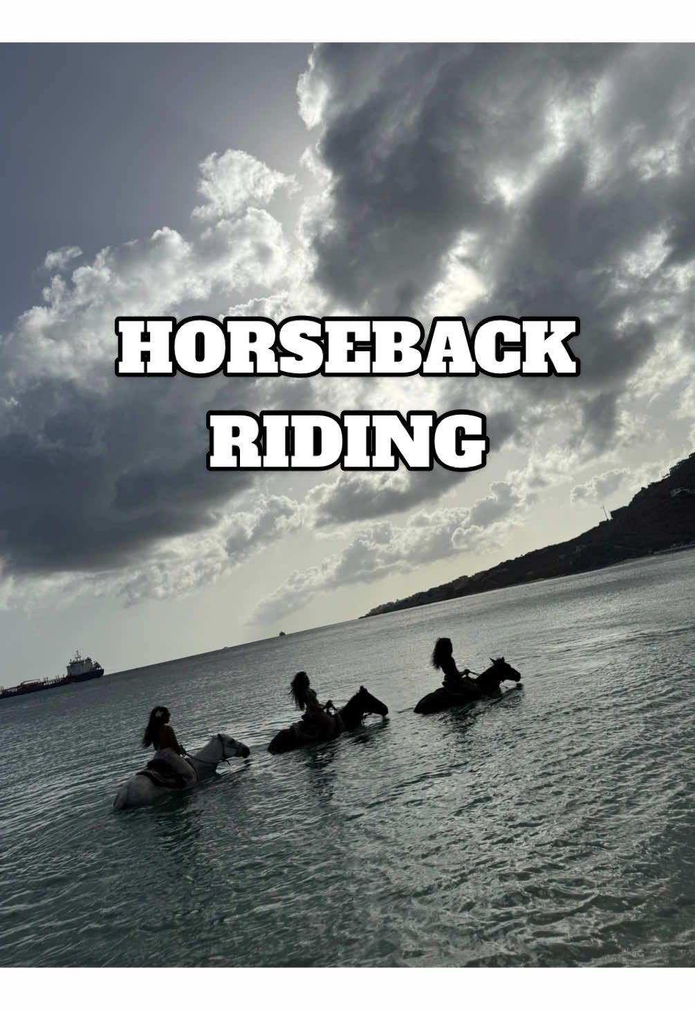 first time riding a horse with my girls overseas🥹🫶🏽  #horsebackriding #stmaarten #sxm #excursion #vacay 
