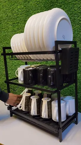 Kitchen 3 tier dishrack Black LOCATION: ROYAL PALMS MALL CENTER WING B SECOND FLOOR SHOP NO BF34/BF44/45 CALL/WHATSAPP TO ORDER: 0729367526  0758590996 #valholdings #dishrack #dishdrainer #dishorganizer #kitchenutensils #fyp #foryoupage 