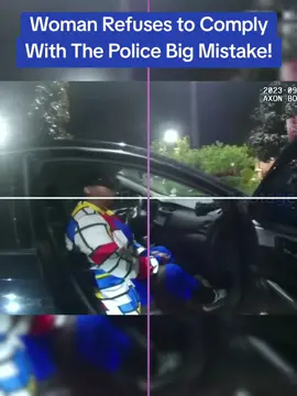 Woman Refuses to Comply With The Police Big Mistake!#cops #copsoftiktok 