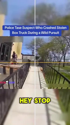 Police Tase Suspect Who Crashed Stolen Box Truck During a Wild Pursuit #cops #copsoftiktok 