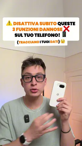 ⛔️ DISATTIVA QUESTE 3 FUNZIONI DANNOSE! Nei nostri telefoni c'è un sistema che traccia tutto il nostro utilizzo per consentire alle aziende di inviarci pubblicità mirata. Disattiva queste tre funzioni per impedirlo! --- ##gbrtech##tech##tecnologia##digitale##innovazione##android##smartphone##privacy##sicurezza