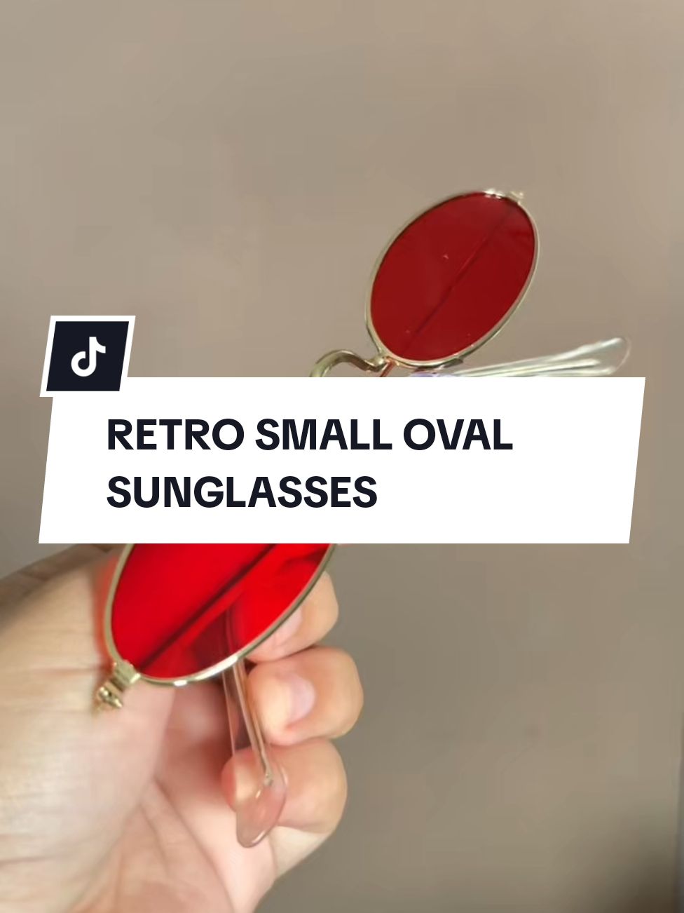 RETRO SMALL OVAL SUNGLASSES | #retro #vintage #small #oval #sunglasses #red #men #women #fyp 