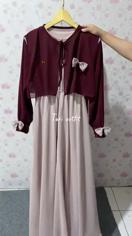 Gamis seruti set iner🥰🌸🧚‍♀️#Tarioutfit dres payung 