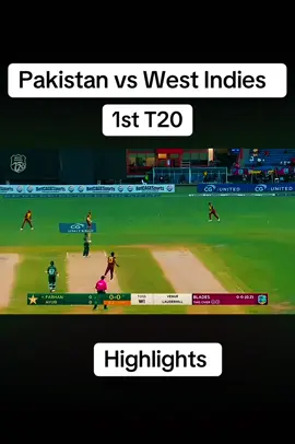 Pakistan vs West Indies 1st t20i highlights 1st August 2025 #cricketlover #viralvideo #cricketlover #CapCut #foryoupage❤️❤️ #foryou #amadshabbir91 