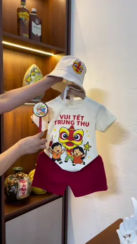 Bộ cộc cotton vui tết trung thu cho bé kèm mũ và trống đáng yêu#setbochobe #dochobe #setdotrungthu #thoitrangtreem #quanaotreem #trungthu2025 #kidsfashion #xuhuong #xuhuongtiktok 