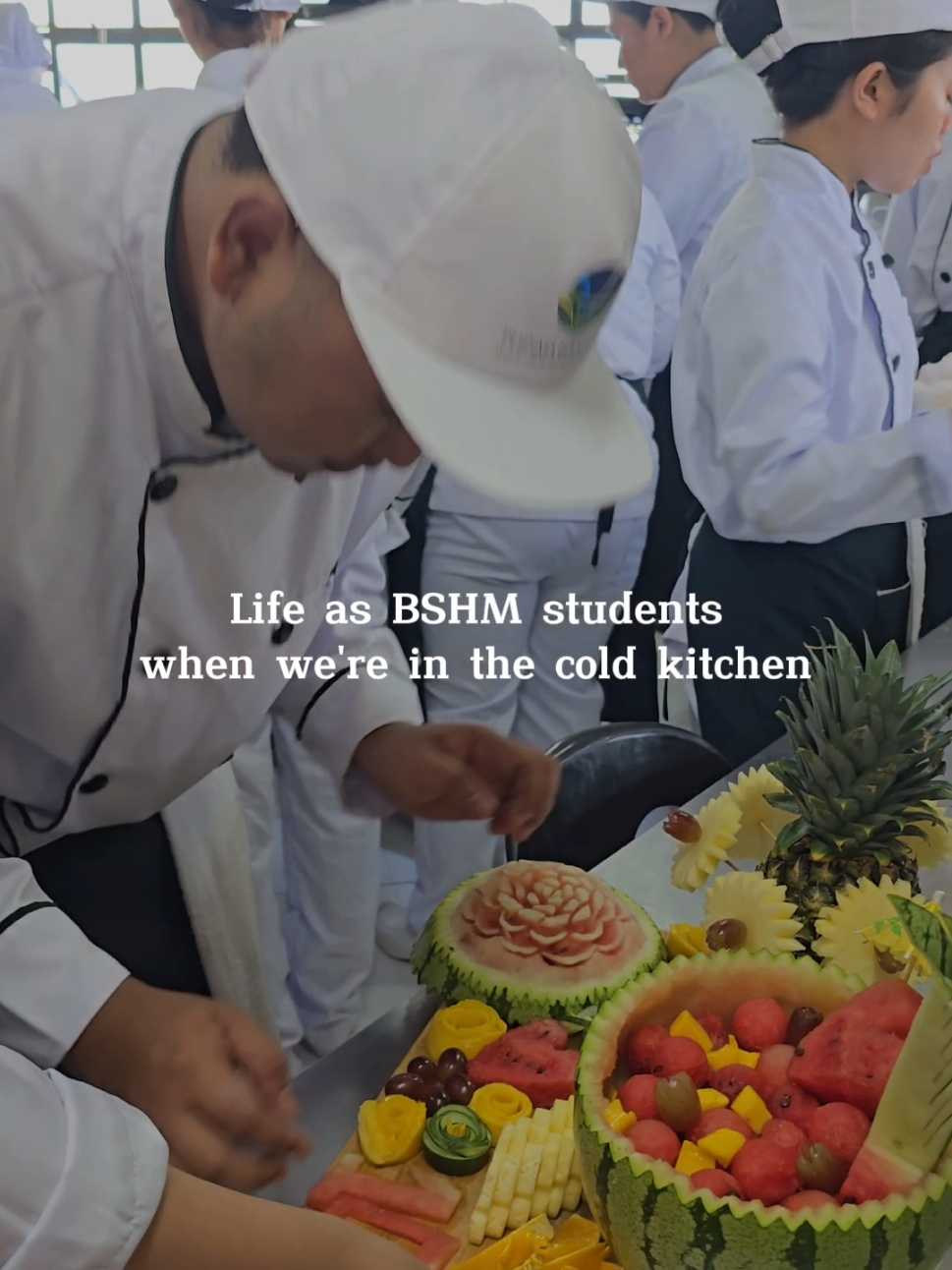 Life as a BSHM students when we're in the cold kitchen. #bshm  #CapCut  #coldkitch #lifeasabshm 
